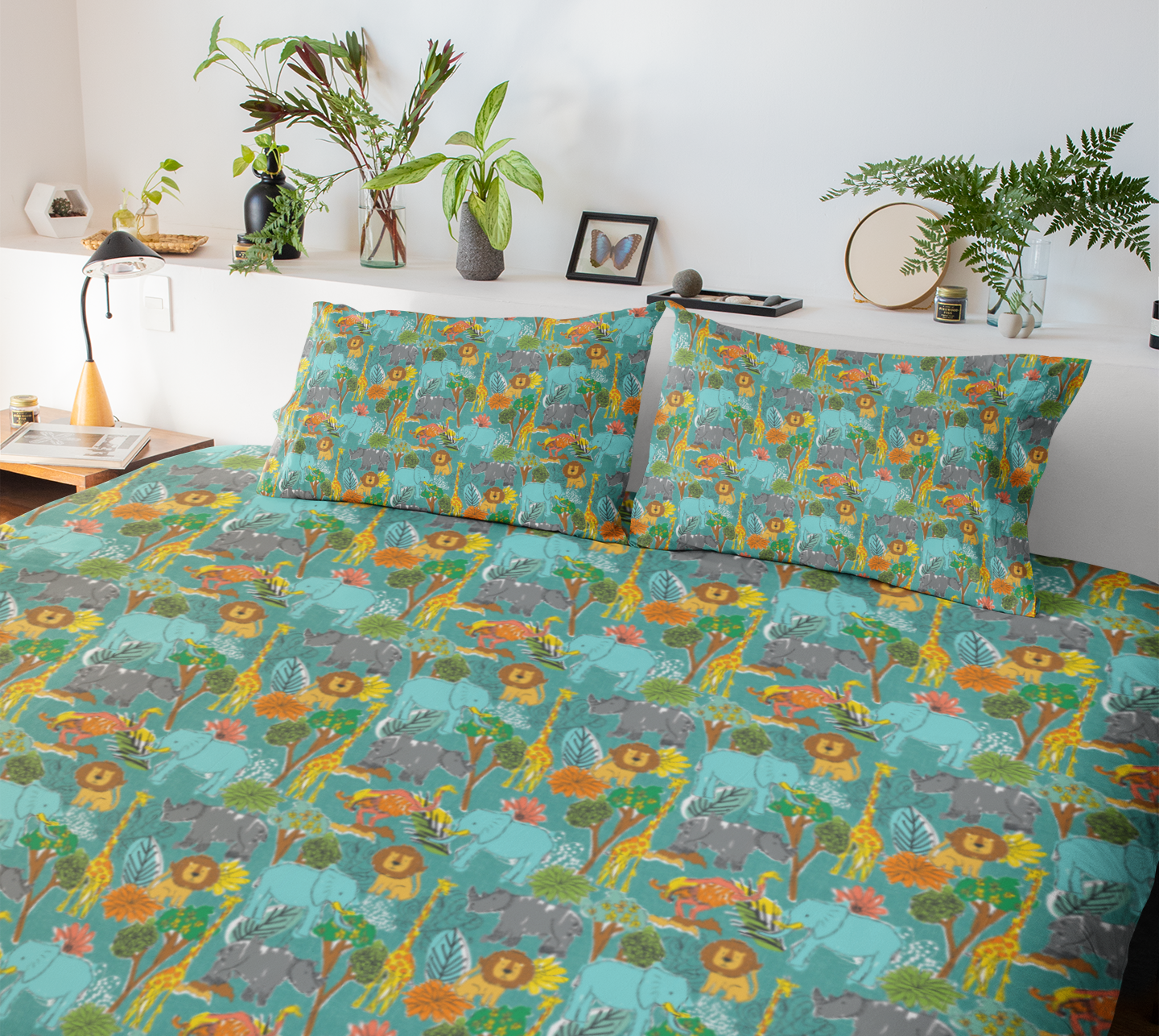 Wildlife Jungle Print Bedsheet Set