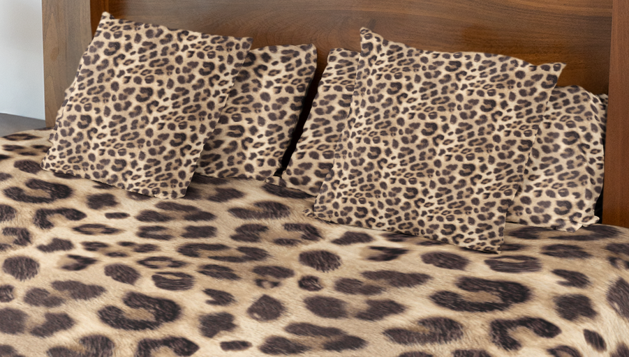 Leopard Luxe 5-Piece Queen Bedding Set