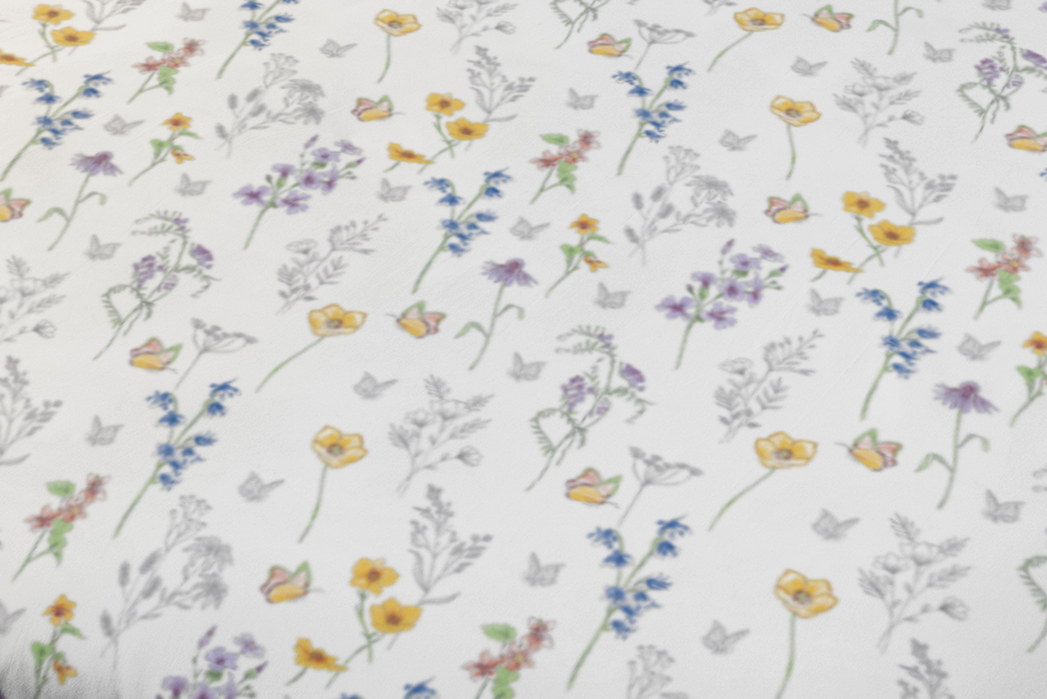 Spring Bloom Floral Flat Bedsheet