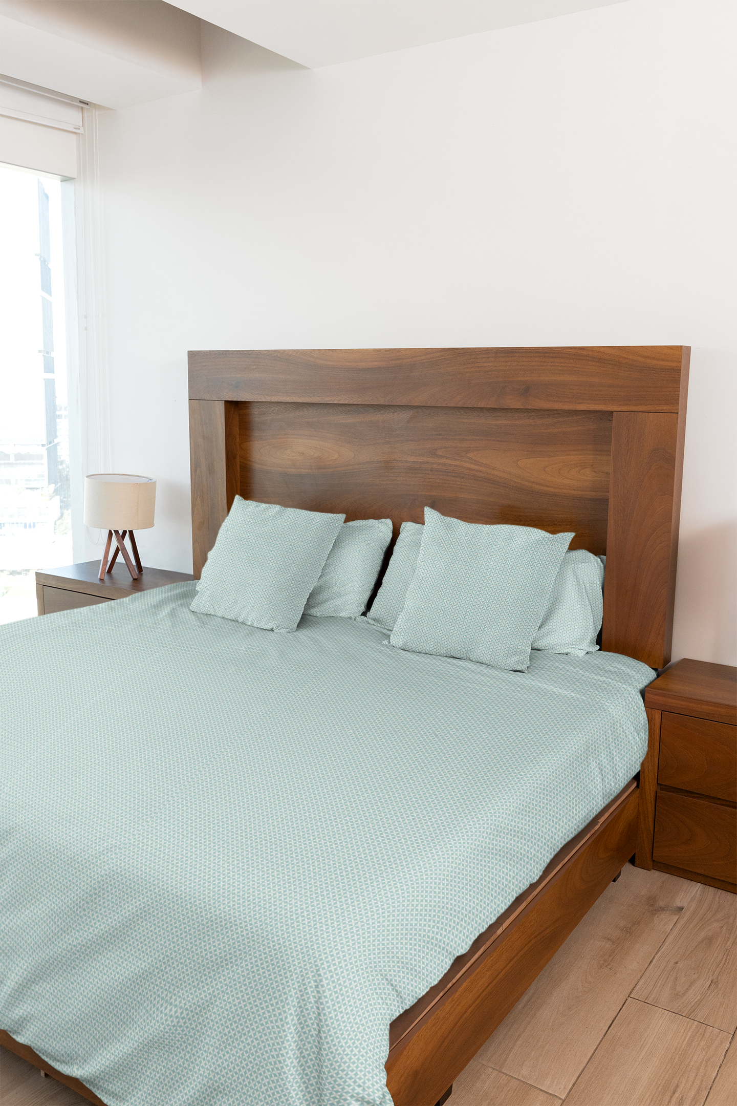 Mint Calm Dots β Queen Size Bedding Set