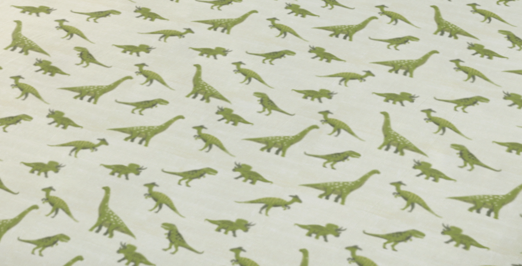 Green Dinosaur Print Bedsheet Set