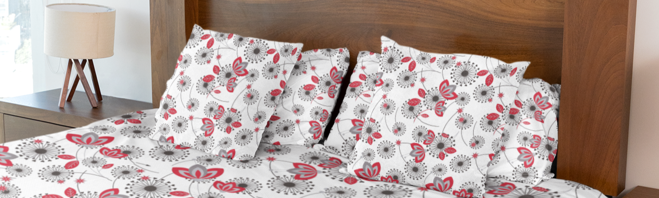 Scarlet Bloom Cotton Bedsheet Set