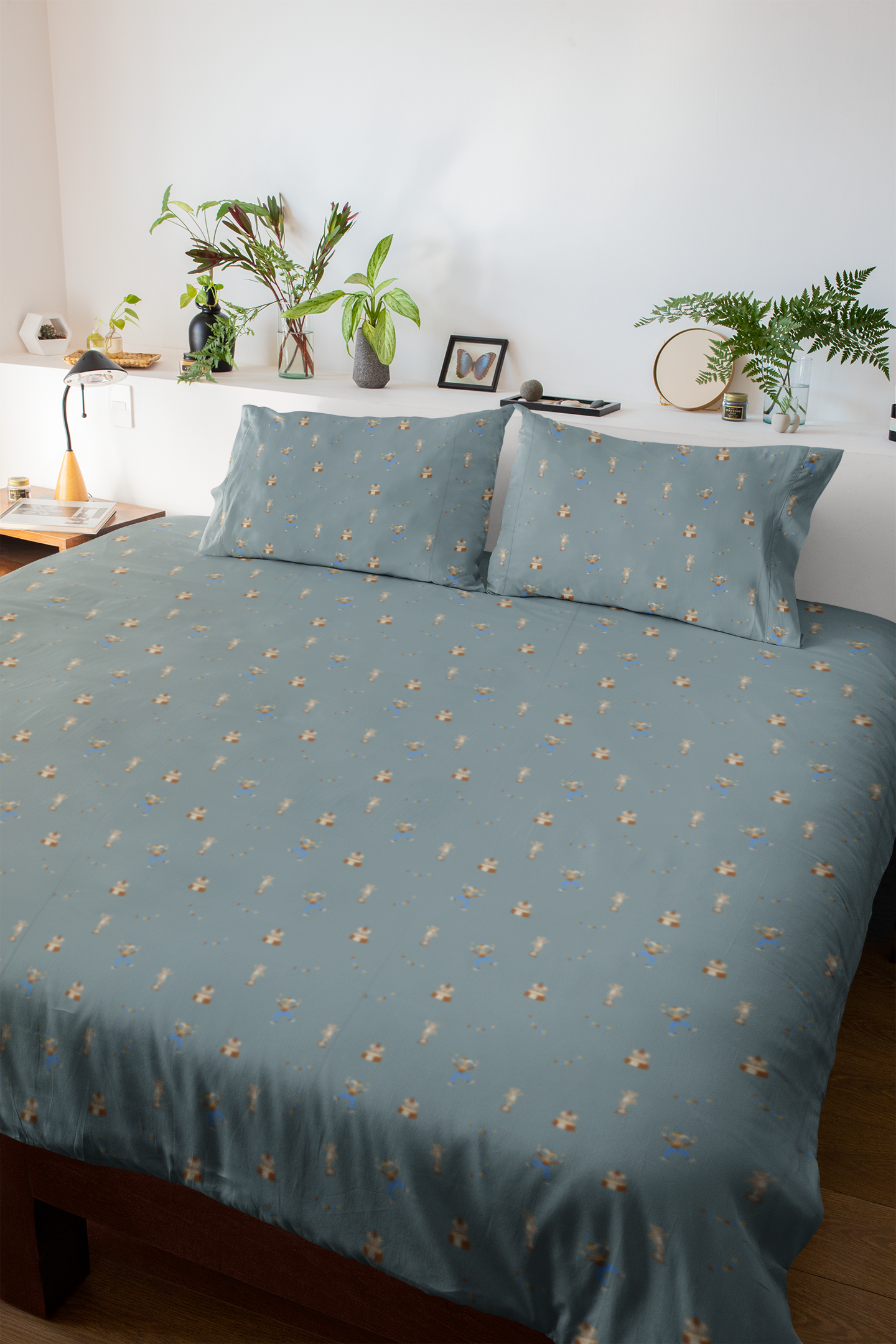 Playful Dreams Bedsheet Set β Cotton Joy on Blue