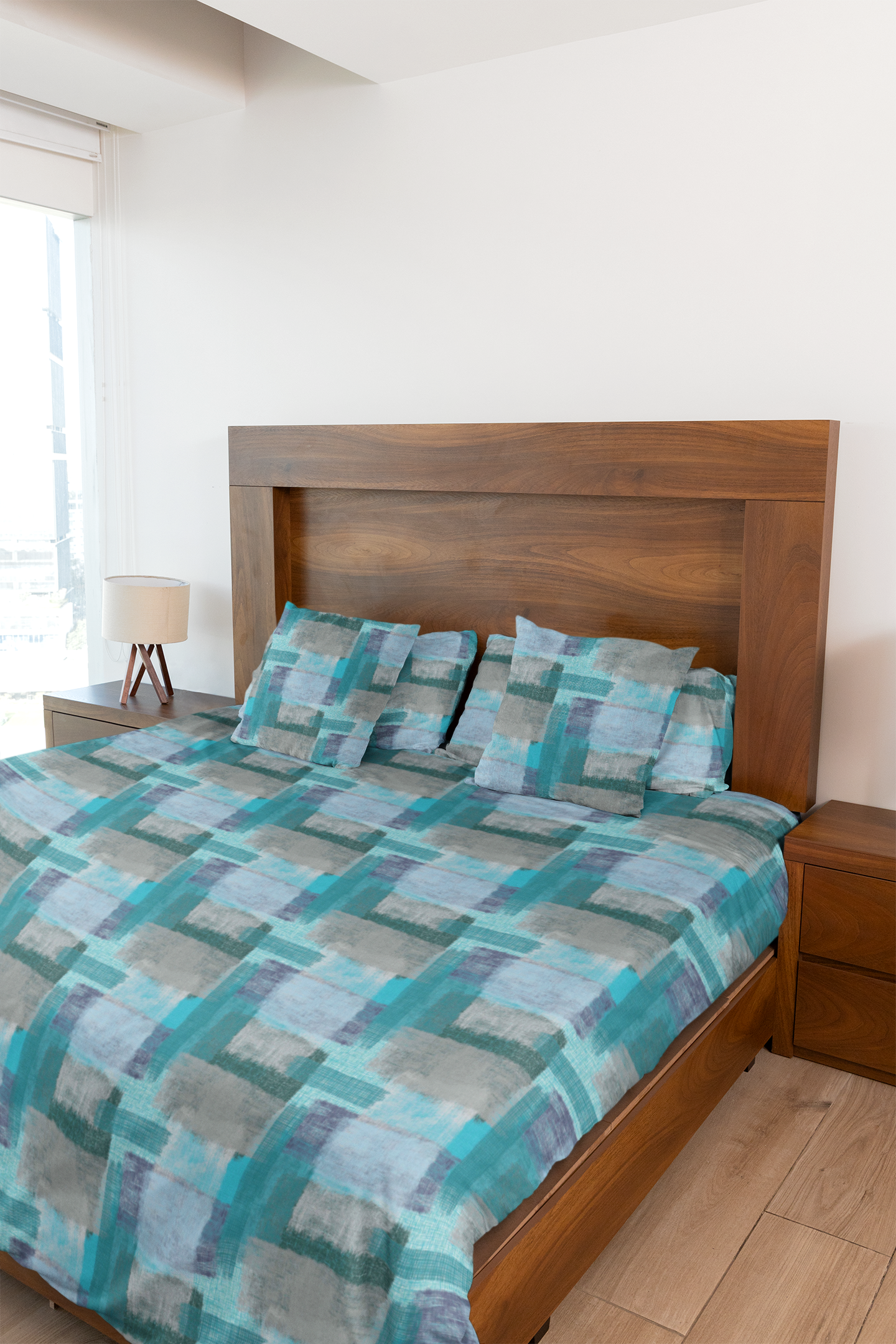 Urban Grid Queen Bedding Set