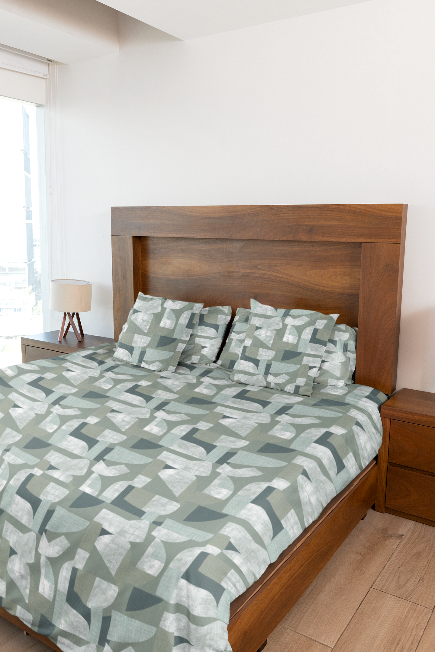 Sage Abstract Bedding Set