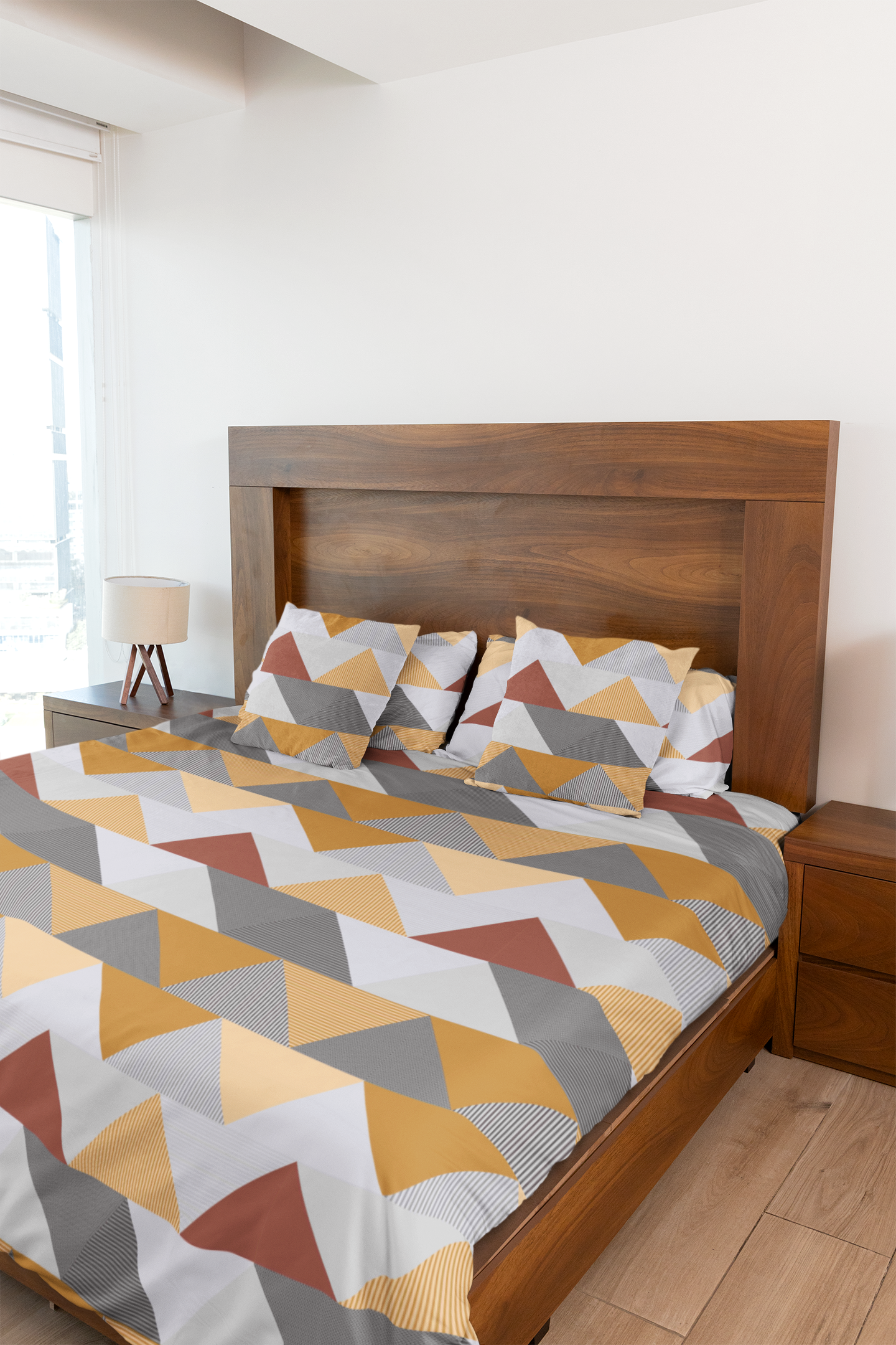 Modern Geometric Queen Bedsheet Set