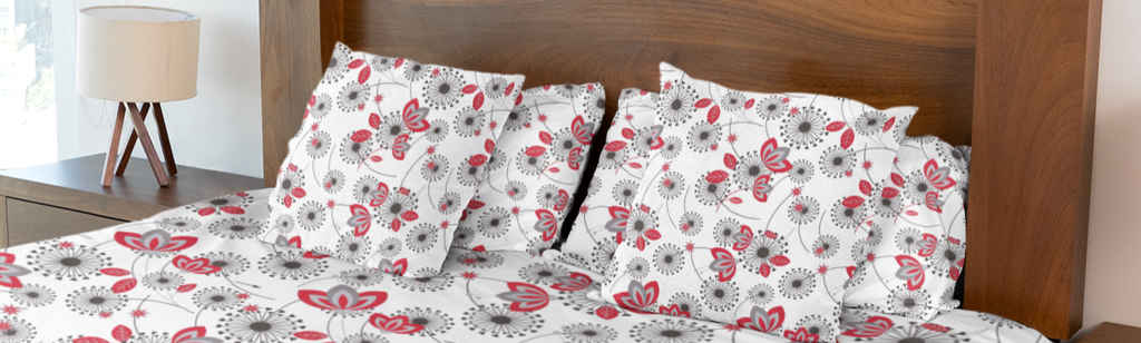 Scarlet Bloom Cotton Bedsheet Set